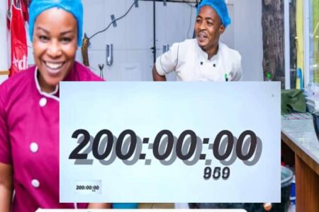Cook-a-thon Attempt: Chef Failatu Achieves 200-hour Cooking Marathon and Counting